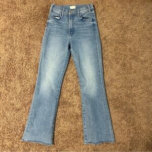 Mother jeans the hustler ankle fray cutting class size 25